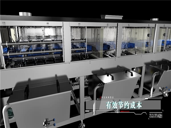 洗筐機，塑料筐清洗機，周轉(zhuǎn)箱清洗機高壓噴淋清洗機