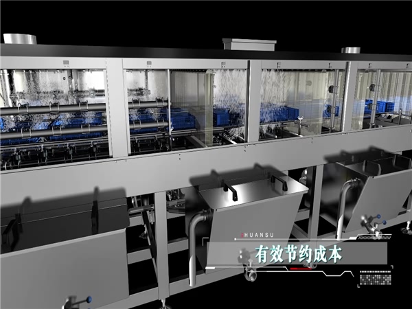 周轉(zhuǎn)箱清洗機，塑料盤清洗機，高壓噴淋洗筐機